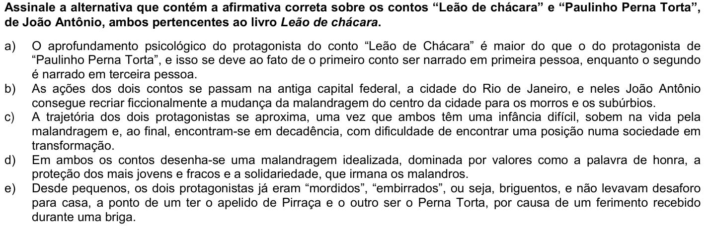 Questão 71 no caderno 1ª fase da UFPR 2010