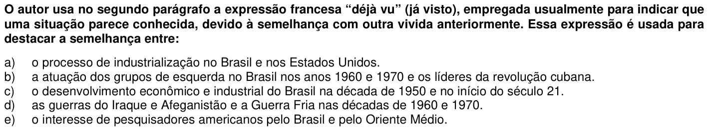 Questão 2 no caderno 1ª fase da UFPR 2011