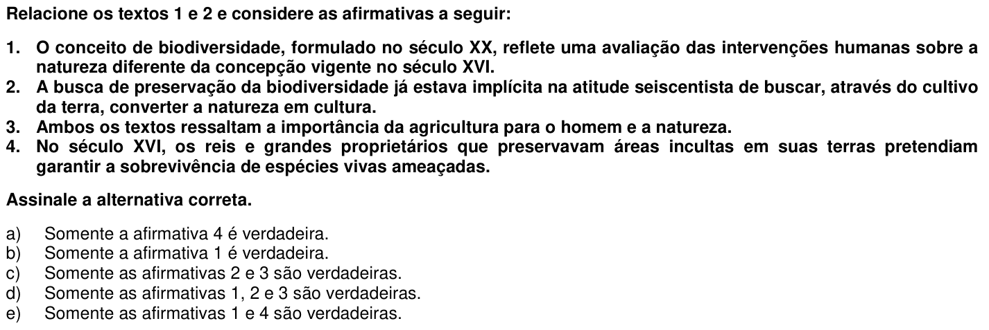 Questão 4 no caderno 1ª fase da UFPR 2011