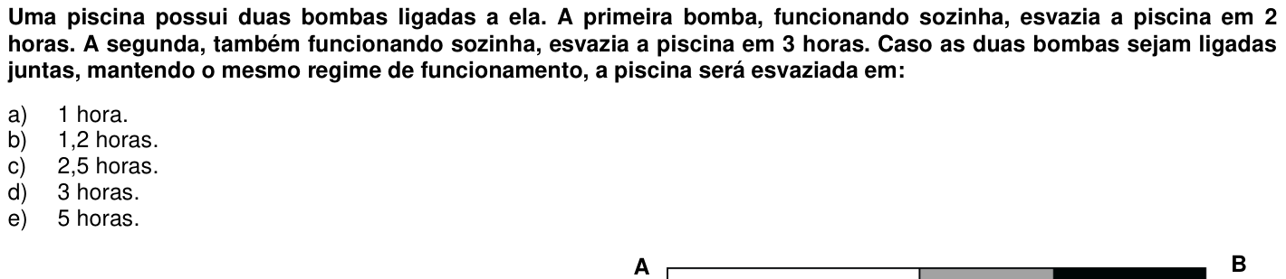 Questão 20 no caderno 1ª fase da UFPR 2011
