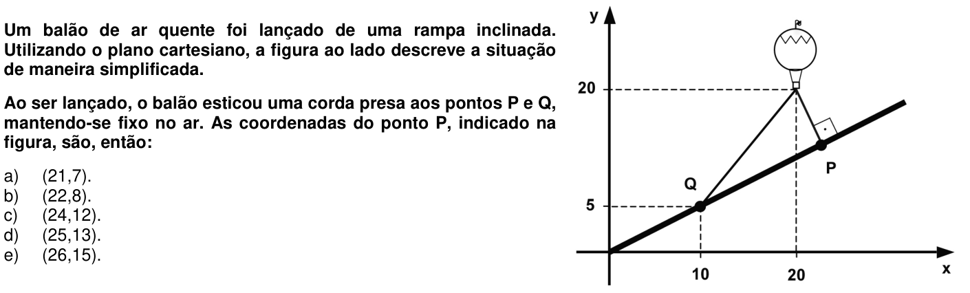 Questão 23 no caderno 1ª fase da UFPR 2011