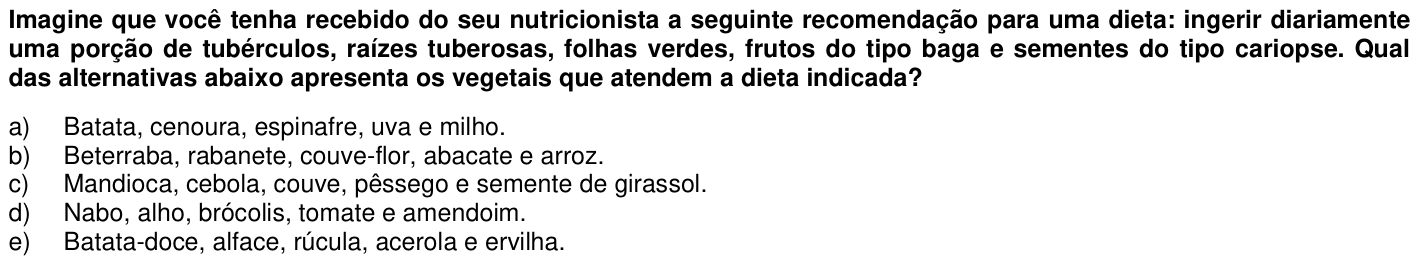 Questão 28 no caderno 1ª fase da UFPR 2011