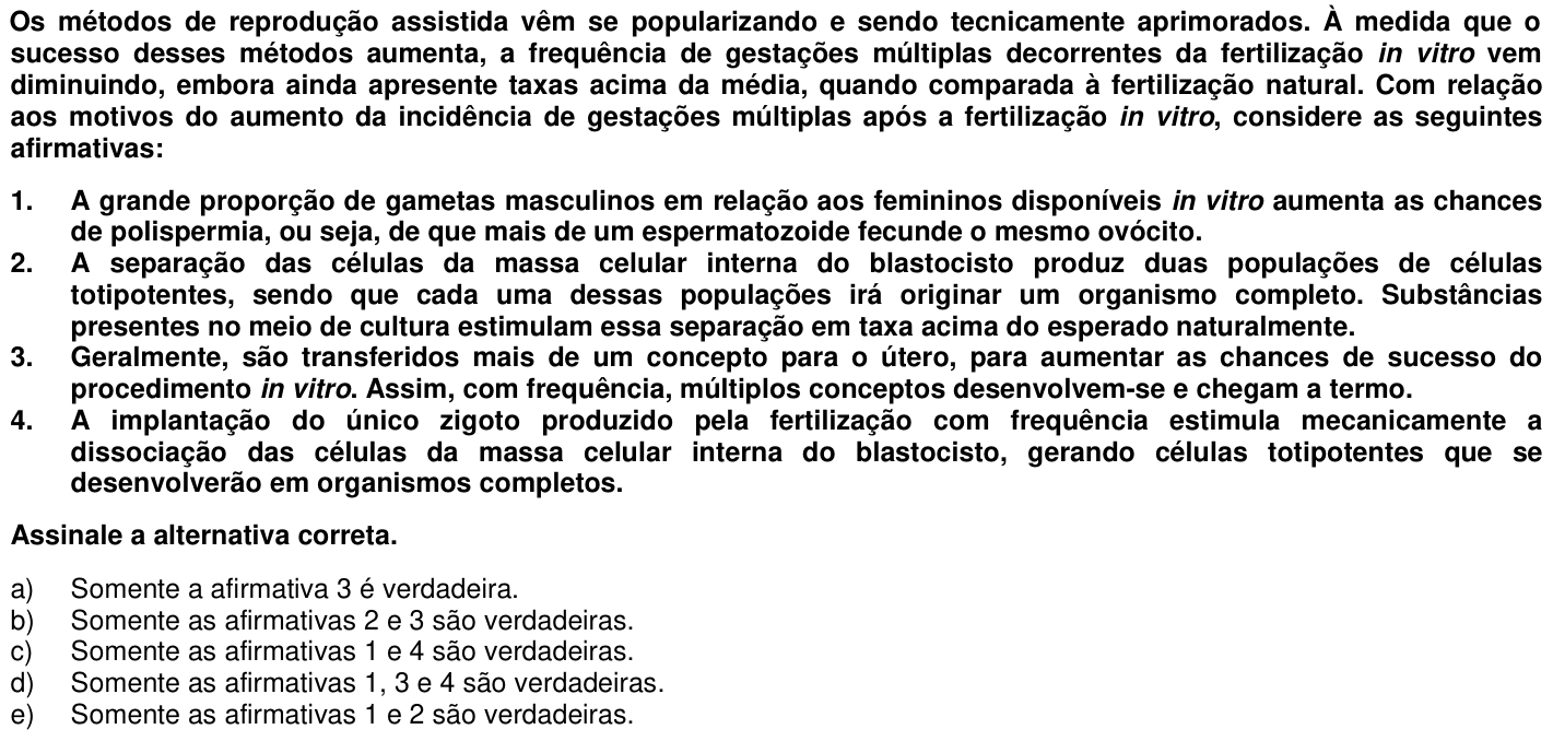 Questão 29 no caderno 1ª fase da UFPR 2011
