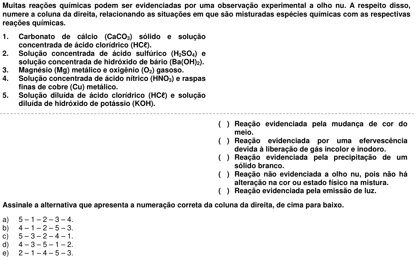 Questão 46 no caderno 1ª fase da UFPR 2011
