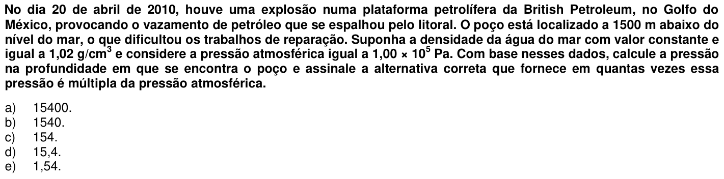 Questão 65 no caderno 1ª fase da UFPR 2011