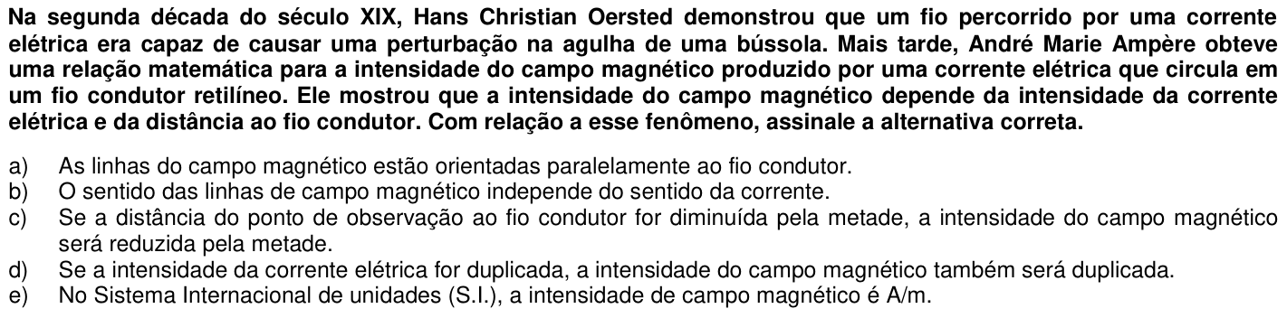 Questão 71 no caderno 1ª fase da UFPR 2011