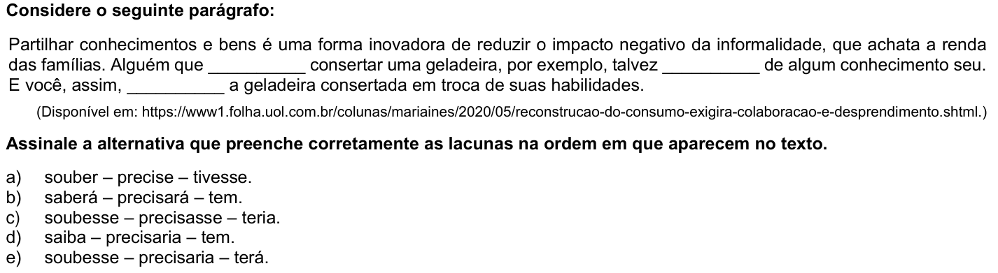 Questão 12 no caderno 1ª fase · Inglês da UFPR 2021