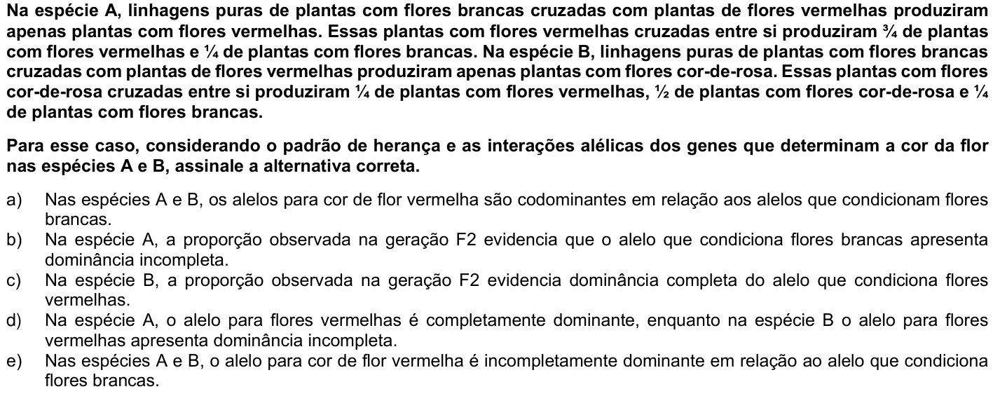 Questão 5 no caderno Fase única da UFPR 2022