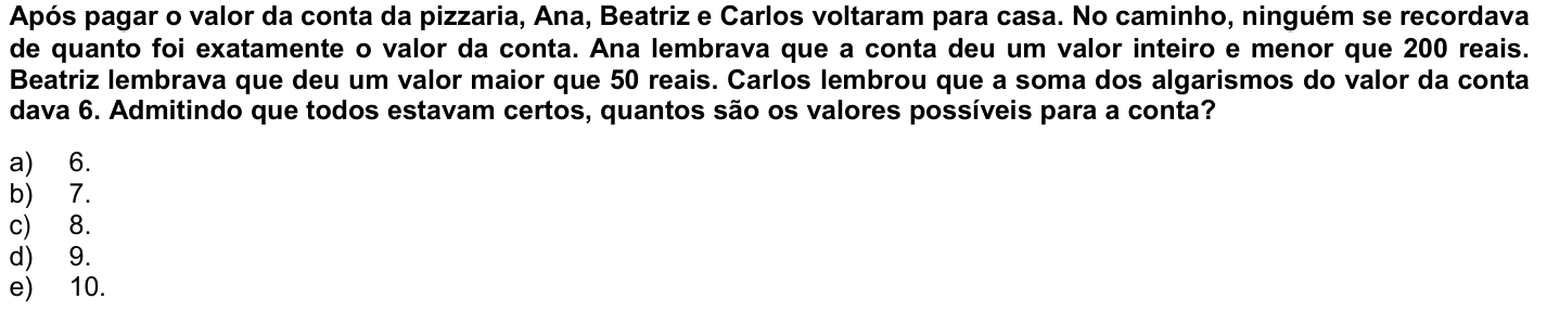 Questão 11 no caderno Fase única da UFPR 2022