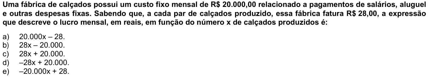 Questão 15 no caderno Fase única da UFPR 2022