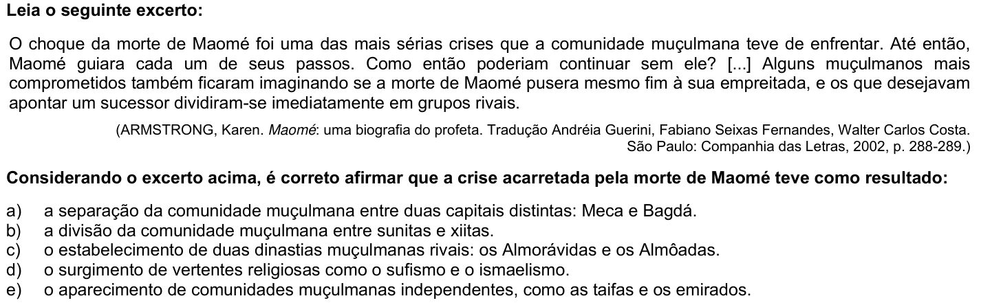 Questão 17 no caderno Fase única da UFPR 2022