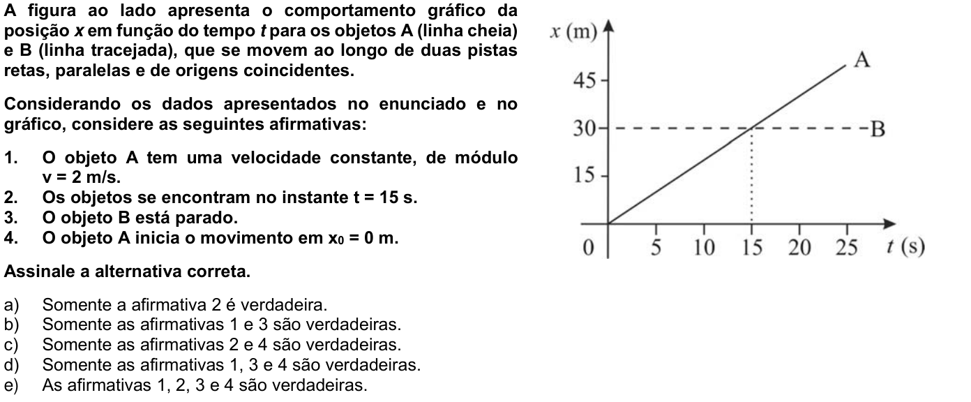 Questão 23 no caderno Fase única da UFPR 2022