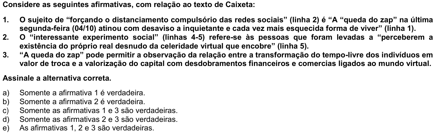 Questão 30 no caderno Fase única da UFPR 2022