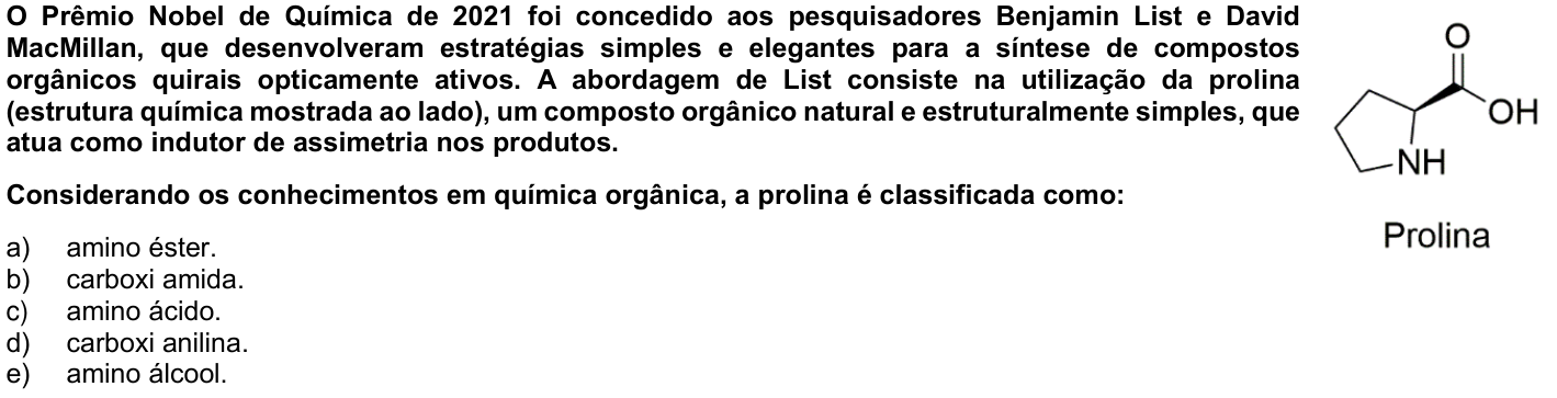 Questão 43 no caderno Fase única da UFPR 2022