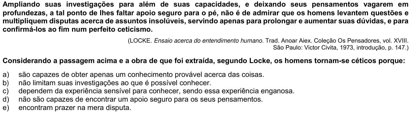 Questão 48 no caderno Fase única da UFPR 2022