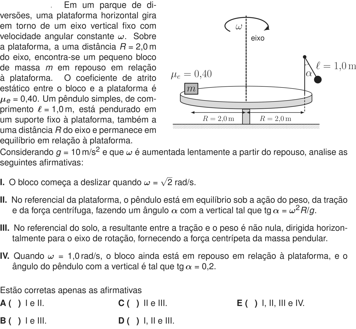 Questão 16 no caderno 1ª fase do ITA 2027