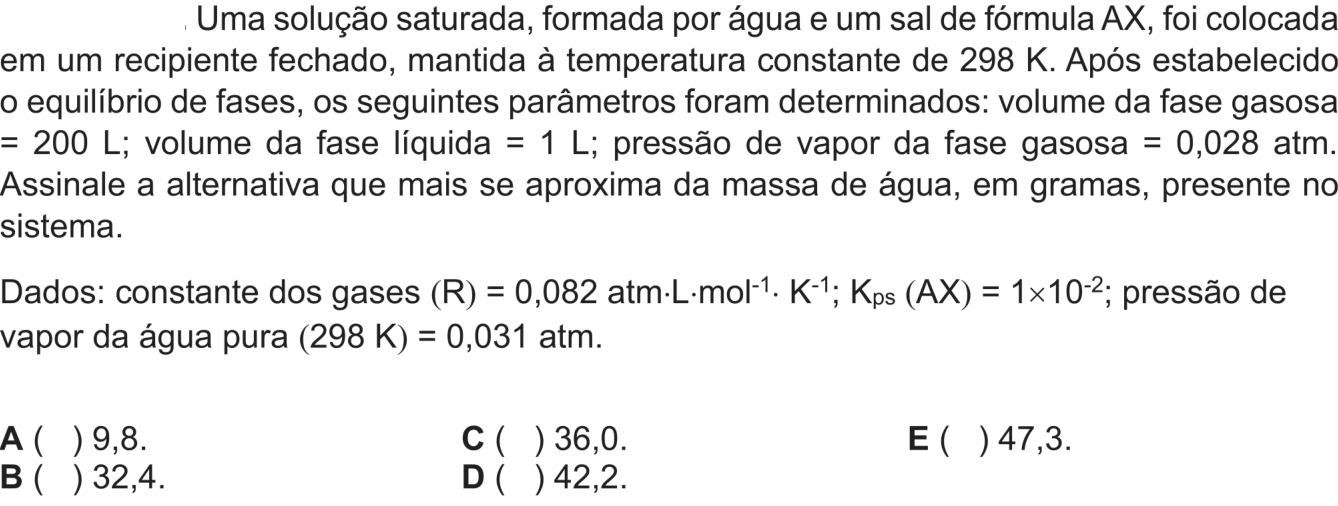 Questão 26 no caderno 1ª fase do ITA 2027