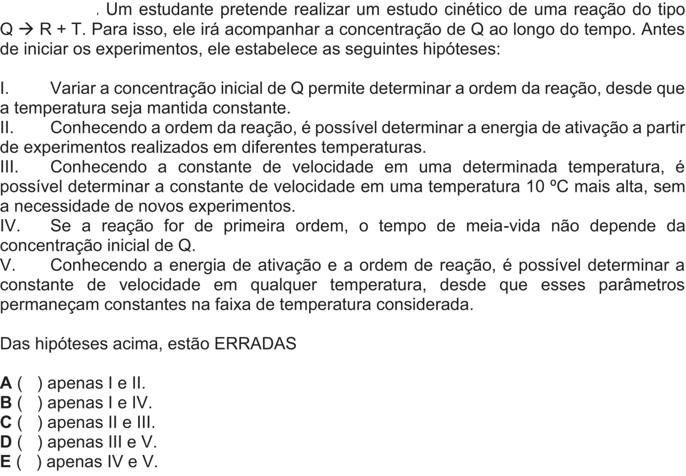 Questão 29 no caderno 1ª fase do ITA 2027
