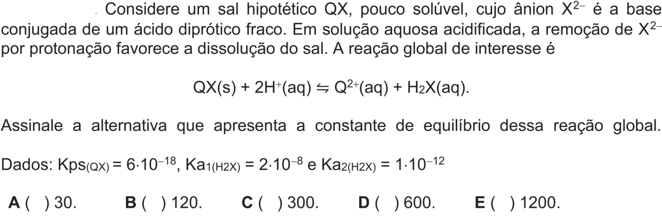 Questão 30 no caderno 1ª fase do ITA 2027