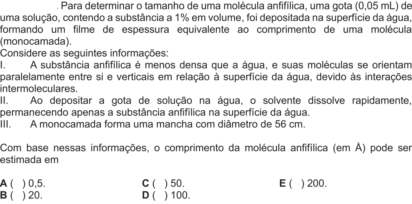Questão 35 no caderno 1ª fase do ITA 2027