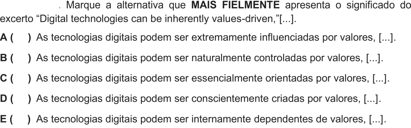 Questão 39 no caderno 1ª fase do ITA 2027