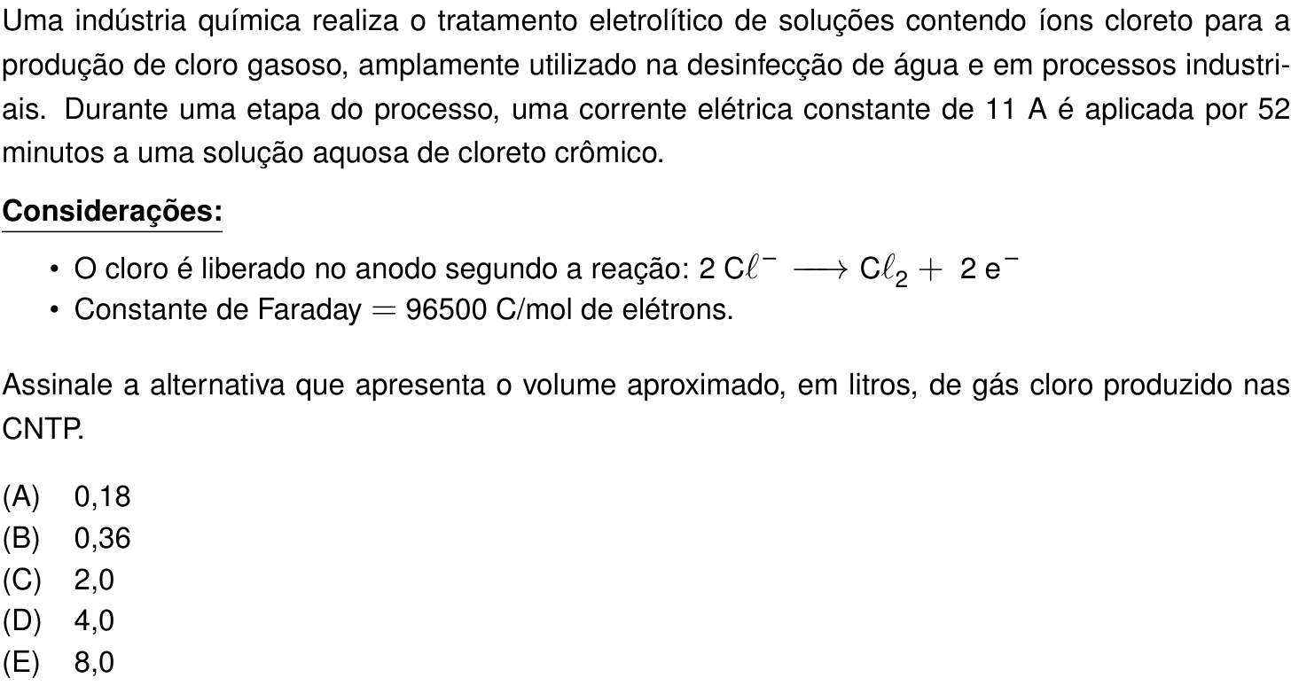 Questão 34 no caderno Prova objetiva do IME 2027