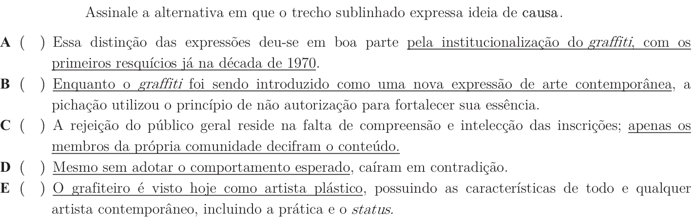 Questão 16 no caderno 1ª fase do ITA 2019