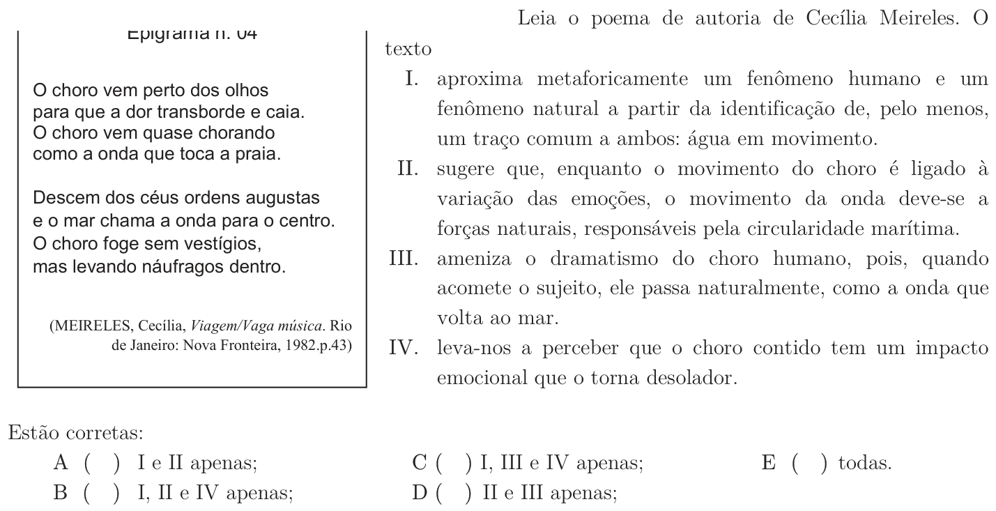 Questão 24 no caderno 1ª fase do ITA 2019