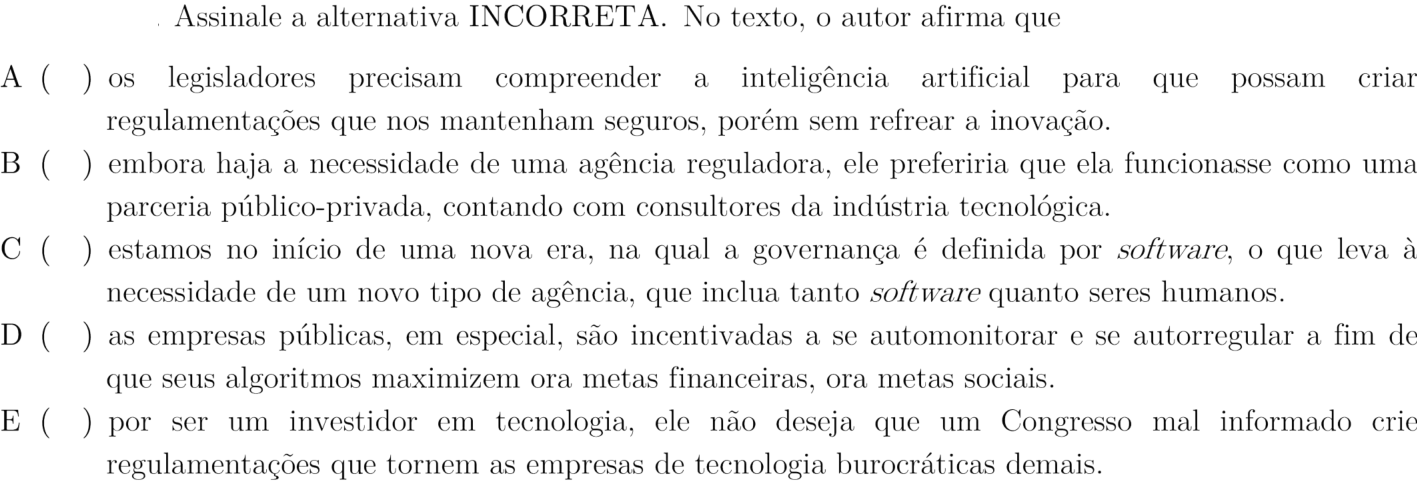 Questão 33 no caderno 1ª fase do ITA 2019