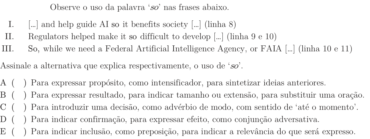 Questão 36 no caderno 1ª fase do ITA 2019