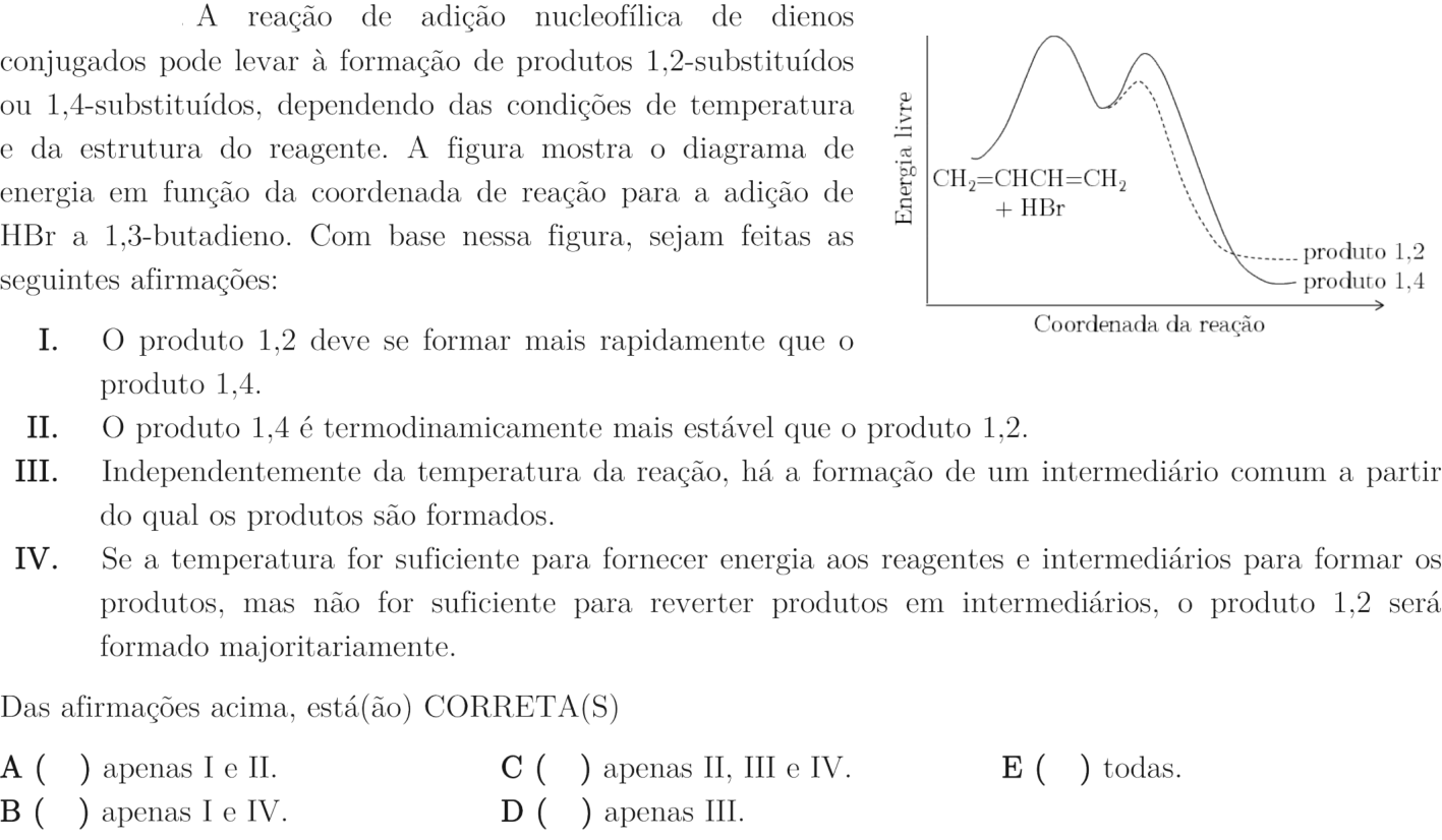 Questão 58 no caderno 1ª fase do ITA 2019