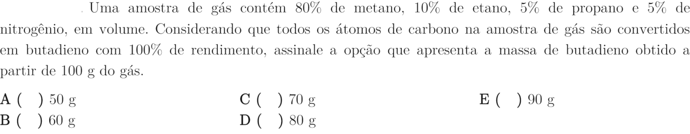 Questão 60 no caderno 1ª fase do ITA 2019