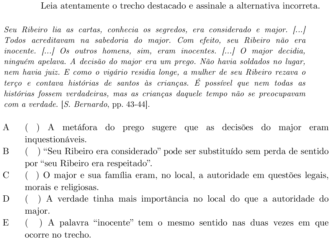 Questão 25 no caderno 1ª fase do ITA 2020