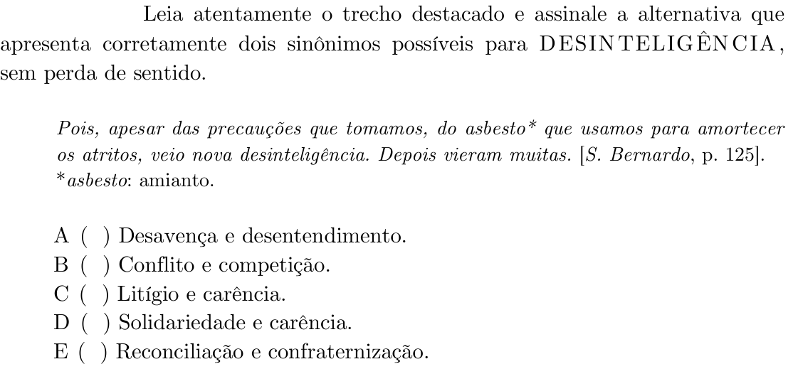 Questão 28 no caderno 1ª fase do ITA 2020