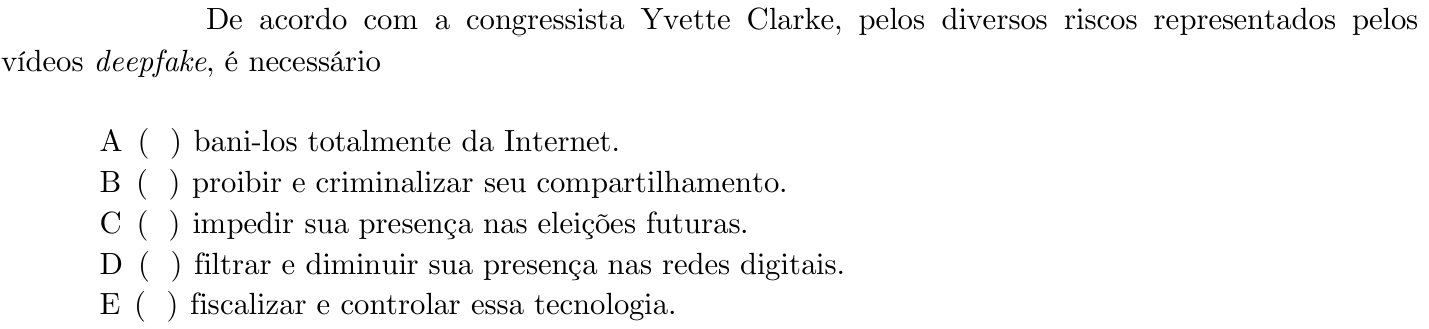 Questão 38 no caderno 1ª fase do ITA 2020