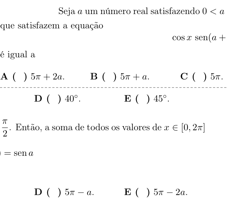Questão 47 no caderno 1ª fase do ITA 2020