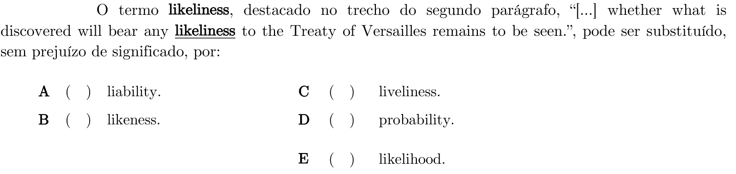 Questão 33 no caderno 1ª fase do ITA 2021