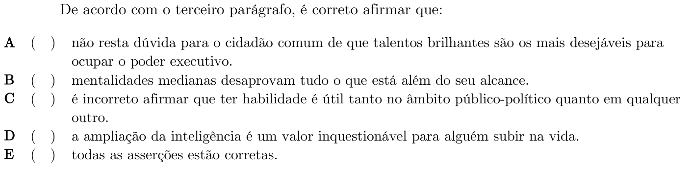 Questão 36 no caderno 1ª fase do ITA 2021