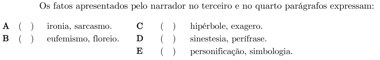 Questão 38 no caderno 1ª fase do ITA 2021