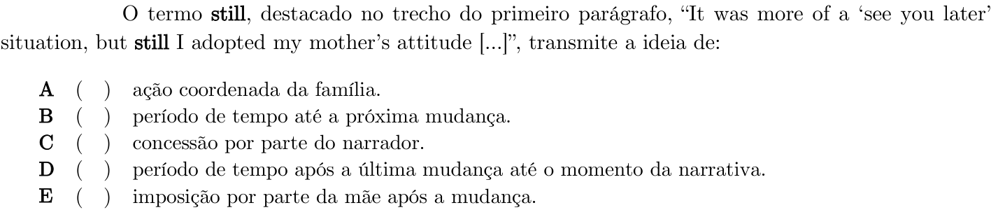 Questão 40 no caderno 1ª fase do ITA 2021
