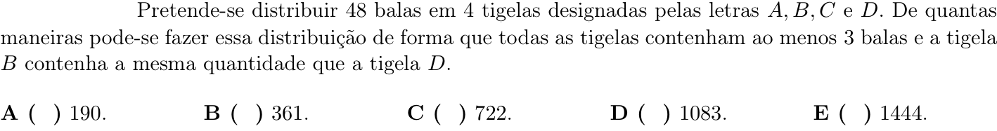 Questão 53 no caderno 1ª fase do ITA 2021