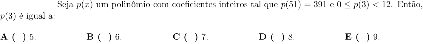 Questão 55 no caderno 1ª fase do ITA 2021