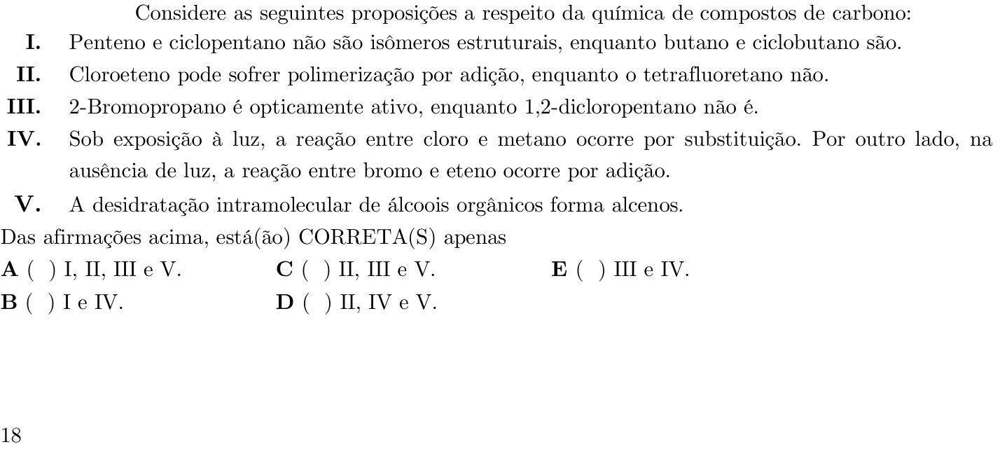 Questão 58 no caderno 1ª fase do ITA 2021