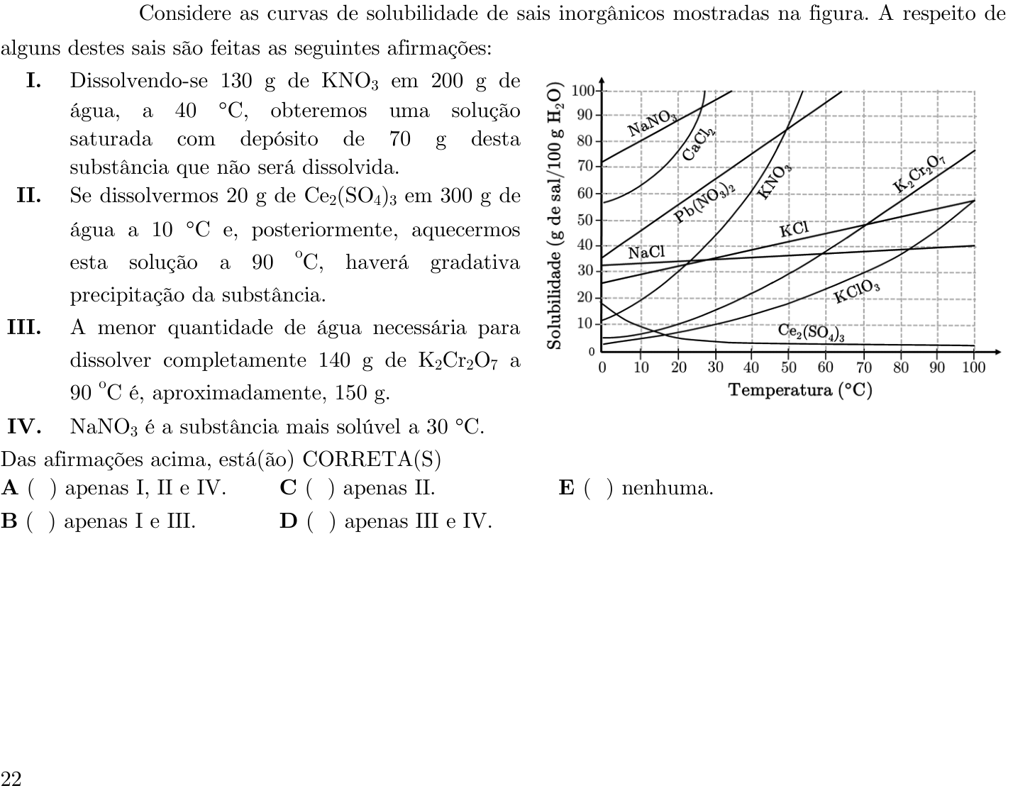 Questão 70 no caderno 1ª fase do ITA 2021