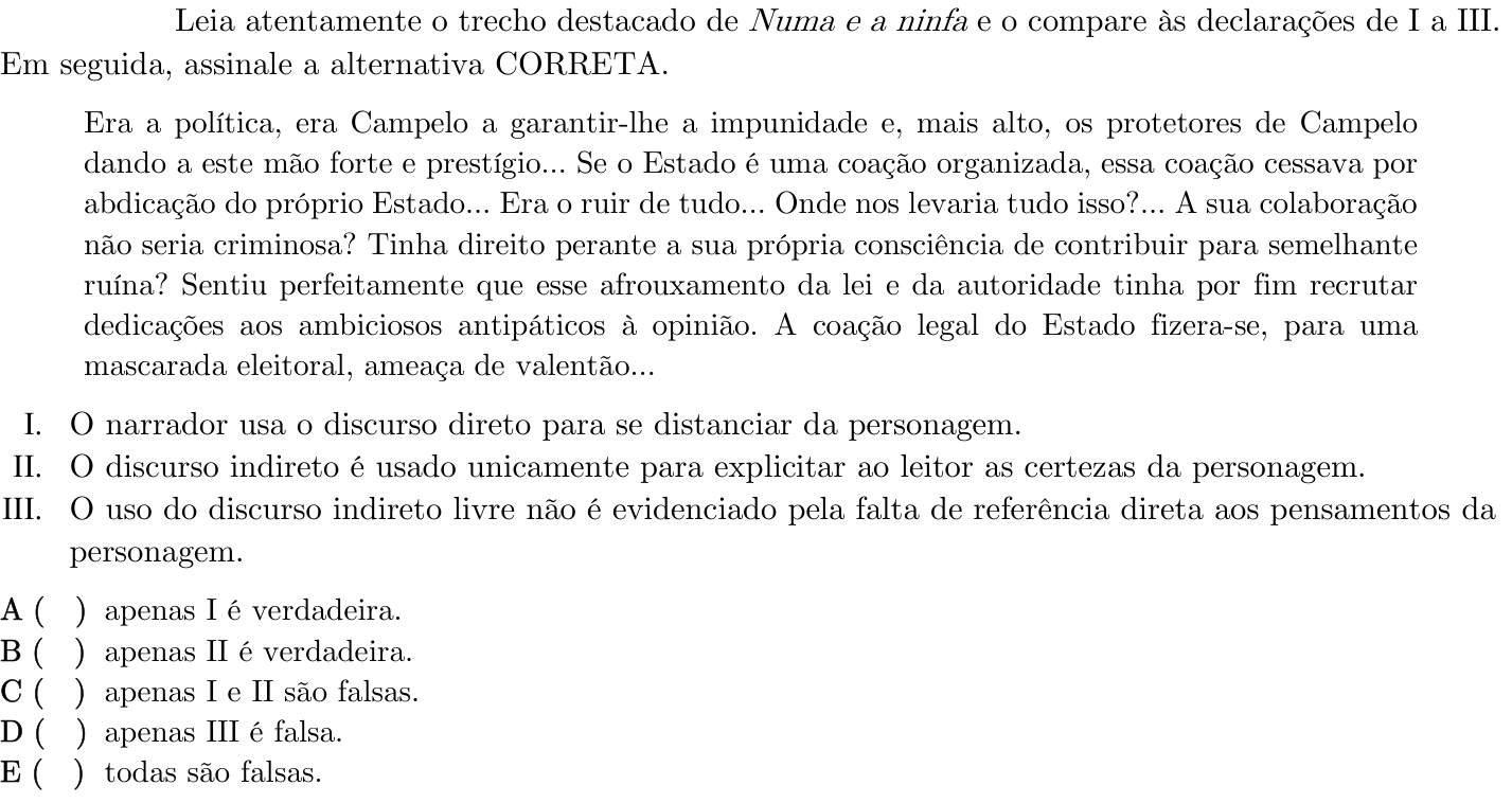 Questão 19 no caderno 1ª fase do ITA 2022
