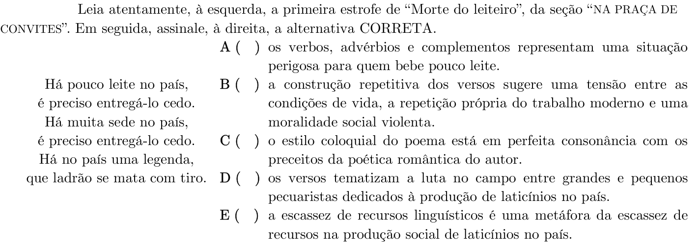Questão 21 no caderno 1ª fase do ITA 2022