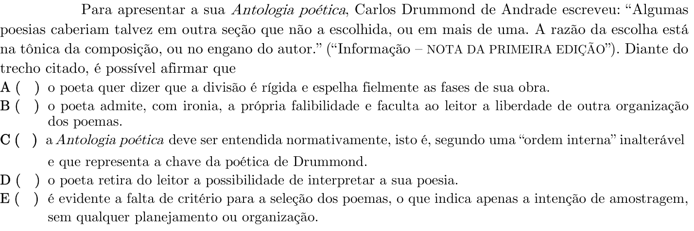 Questão 23 no caderno 1ª fase do ITA 2022