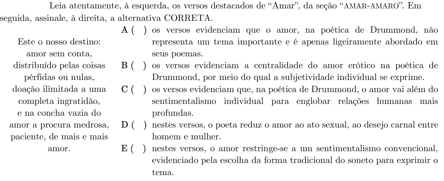 Questão 25 no caderno 1ª fase do ITA 2022