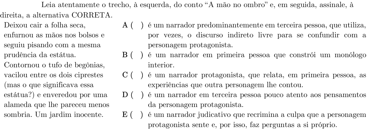 Questão 26 no caderno 1ª fase do ITA 2022