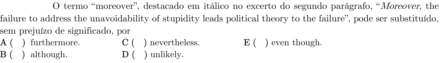 Questão 32 no caderno 1ª fase do ITA 2022